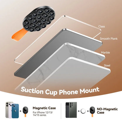 MAGNETIC PHONE HOLDER WITH SILICONE SUCTION CUP